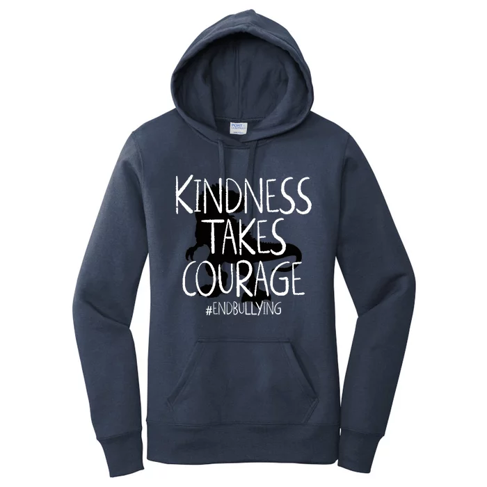 Kindness Courage Dino Kids Unity Day Orange Anti Bullying Women's Pullover Hoodie