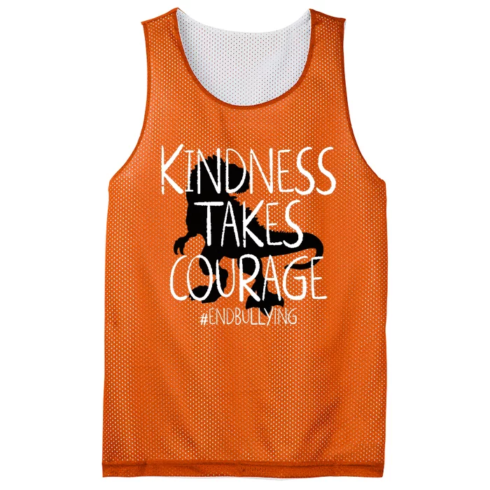 Kindness Courage Dino Kids Unity Day Orange Anti Bullying Mesh Reversible Basketball Jersey Tank