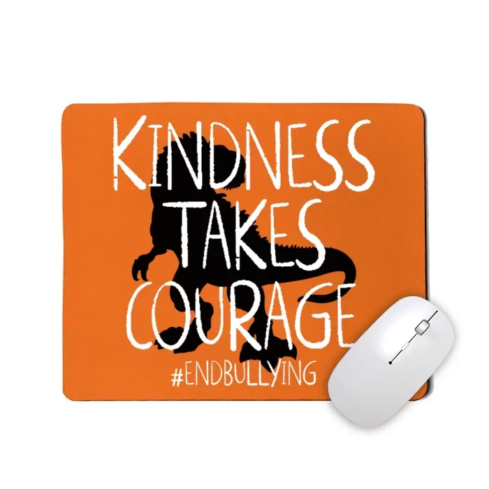 Kindness Courage Dino Kids Unity Day Orange Anti Bullying Mousepad