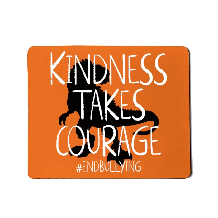 Kindness Courage Dino Kids Unity Day Orange Anti Bullying Mousepad