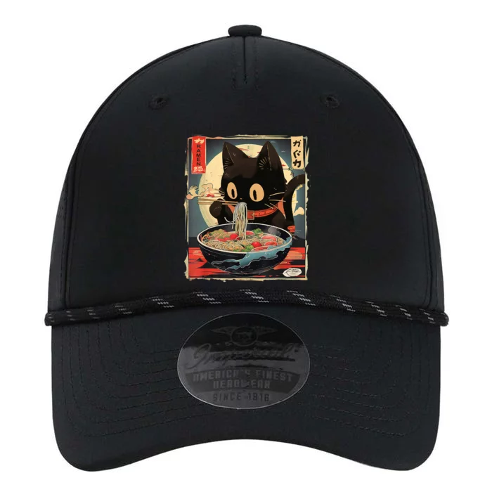 Kawaii Cat Eating Ramen Noodles Anime Gift Girl Teens Performance The Dyno Cap