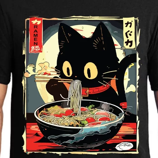 Kawaii Cat Eating Ramen Noodles Anime Gift Girl Pajama Set