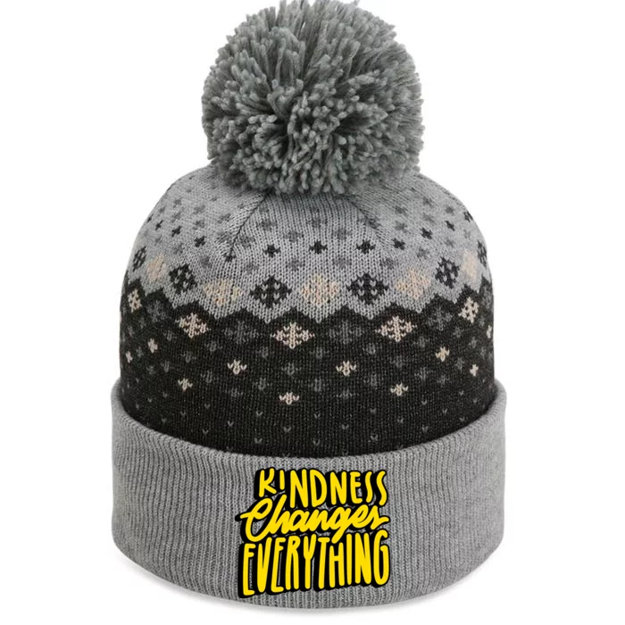 Kindness Changes Everything Retro The Baniff Cuffed Pom Beanie