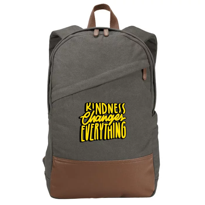 Kindness Changes Everything Retro Cotton Canvas Backpack