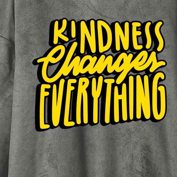 Kindness Changes Everything Retro Hooded Wearable Blanket