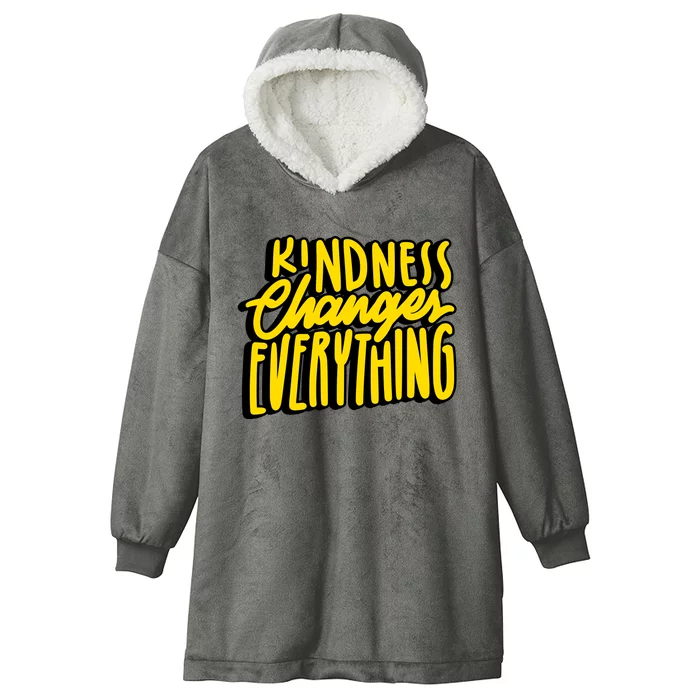 Kindness Changes Everything Retro Hooded Wearable Blanket