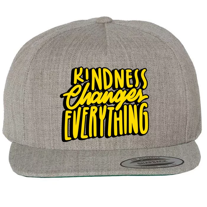 Kindness Changes Everything Retro Wool Snapback Cap