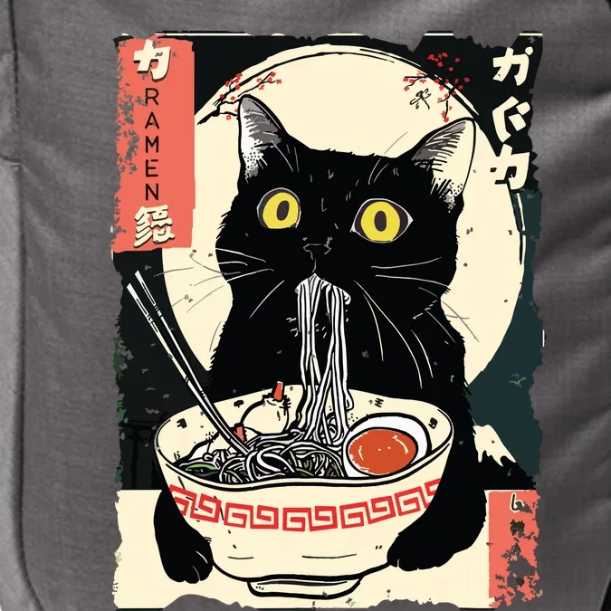 Kawaii Cat Eating Ramen Noodles Funny Anime Gift Girl Impact Tech Backpack