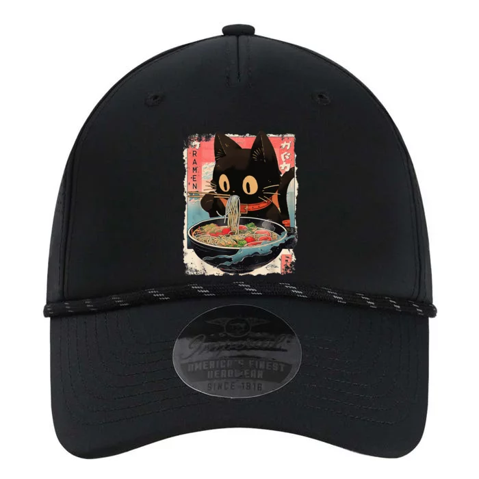 Kawaii Cat Eating Ramen Noodles Anime Performance The Dyno Cap