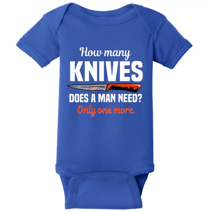 Knife Collector Enthusiast Cook Man Knives Collection Hobby Baby Bodysuit