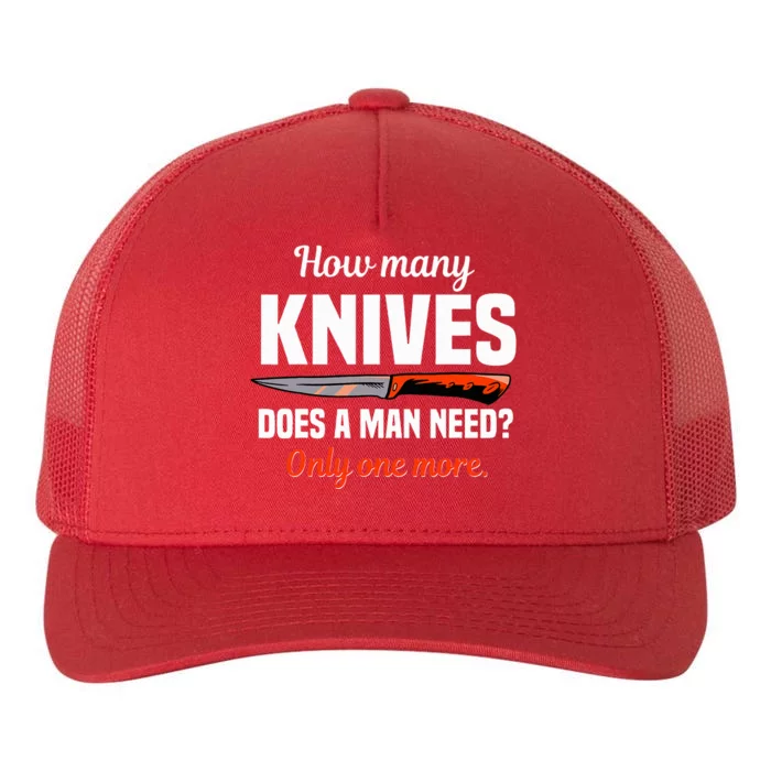 Knife Collector Enthusiast Cook Man Knives Collection Hobby Yupoong Adult 5-Panel Trucker Hat