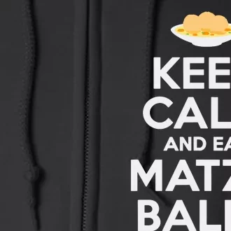 Keep Calm Eat Matzo Balls Funny Passover Jewish Full Zip Hoodie