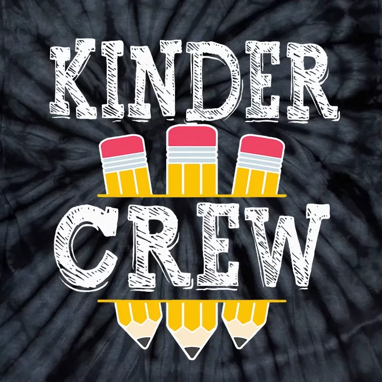 Kinder Crew Fun Kindergarten Squad Teacher 1st Day of School Tie-Dye T-Shirt