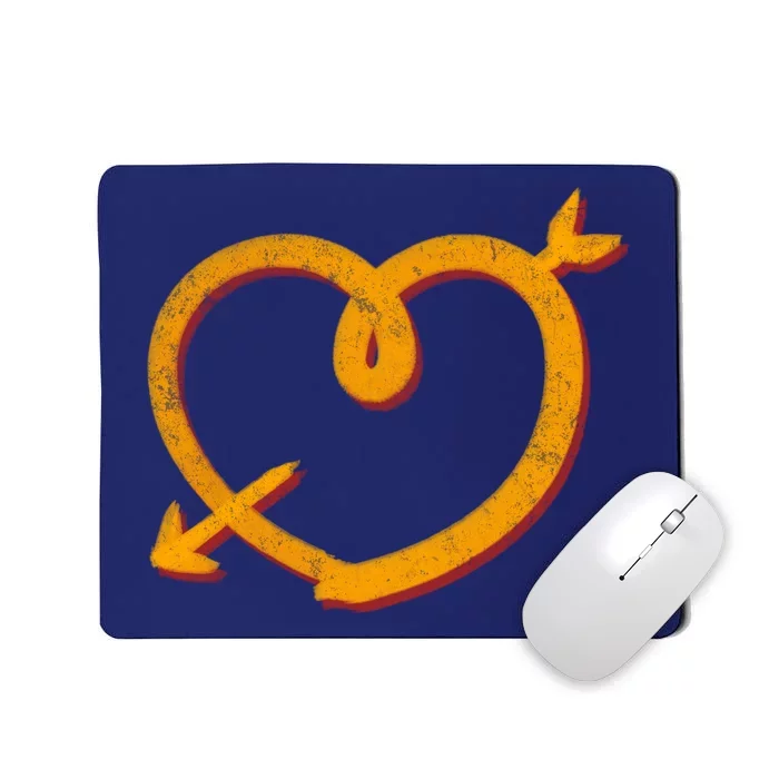 Kansas City Football Team Colors Heart Sports Fan Mousepad