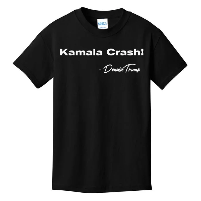 Kamala Crash Funny Trump 2024 Kids T-Shirt