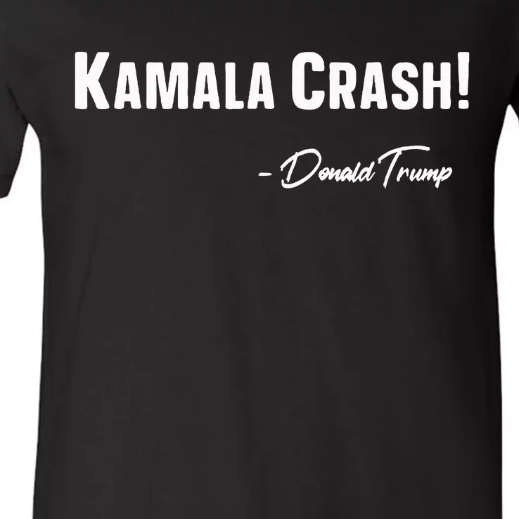 Kamala Crash Funny Trump 2024 V-Neck T-Shirt