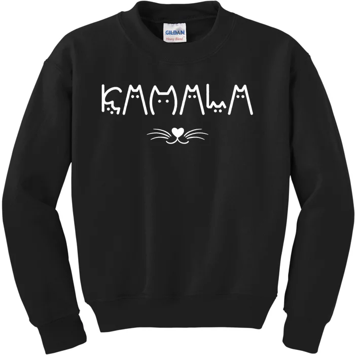 Kamala Cat For Harris 2024 Kids Sweatshirt