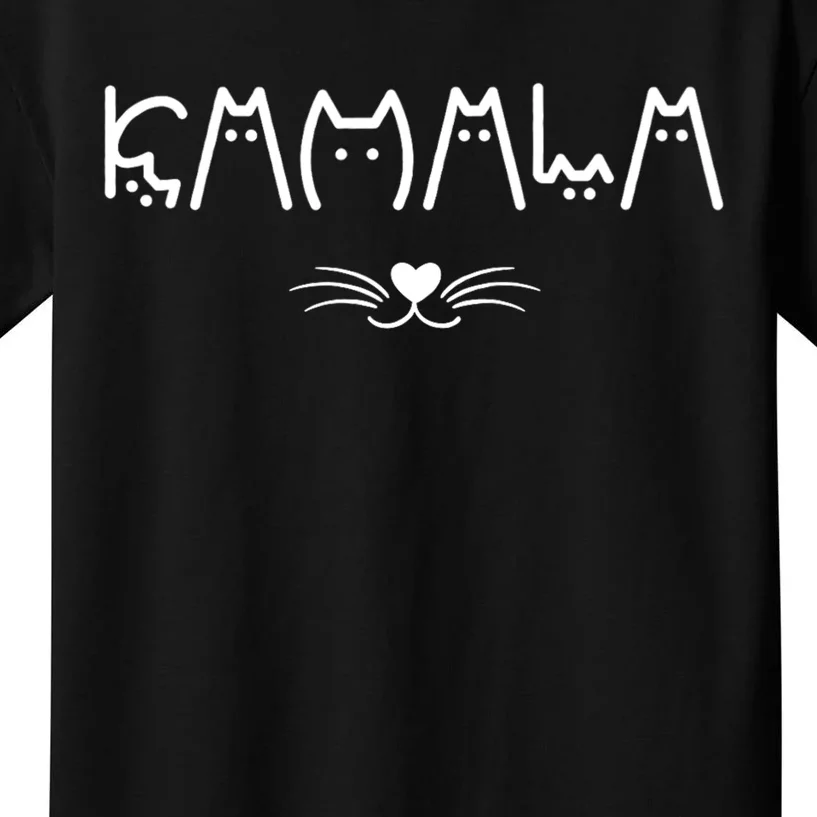 Kamala Cat For Harris 2024 Kids T-Shirt