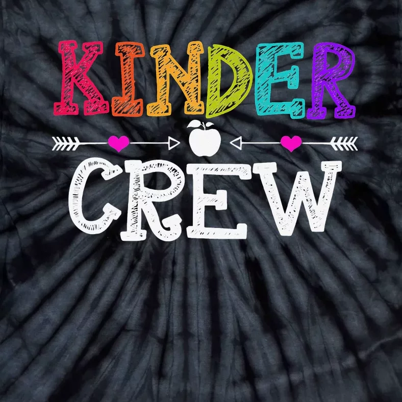 Kinder Crew Funny Kindergarten Teacher Last Day Of School Tie-Dye T-Shirt