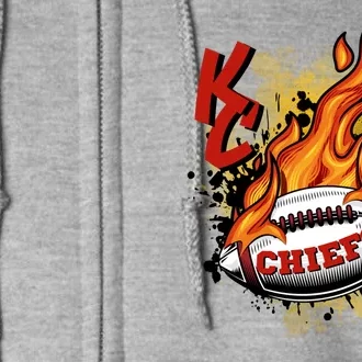 Kansas City Football Chiefs Final On Fire Full Zip Hoodie