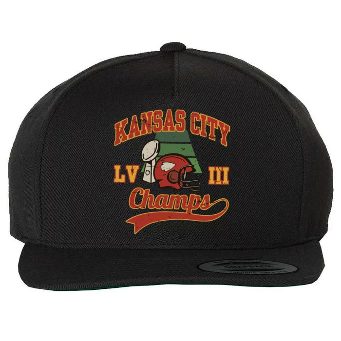 Kansas City Football Champions 2024 Wool Snapback Cap