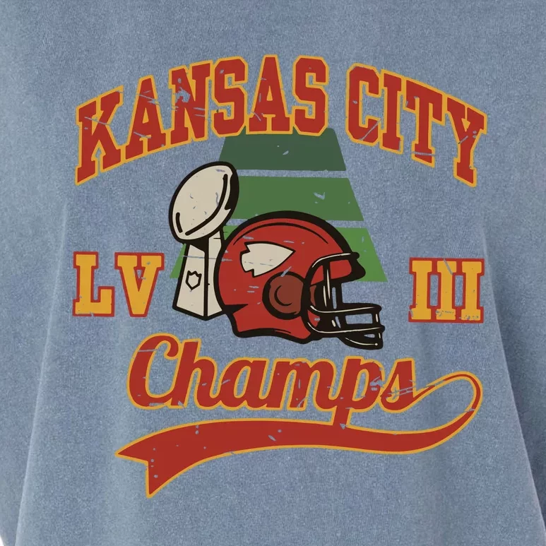 Kansas City Football Champions 2024 Garment-Dyed Women's Muscle Tee