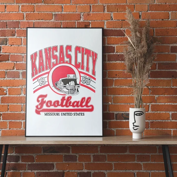 Kansas City Football Est 1960 Game Day Kansas City Football Team Poster