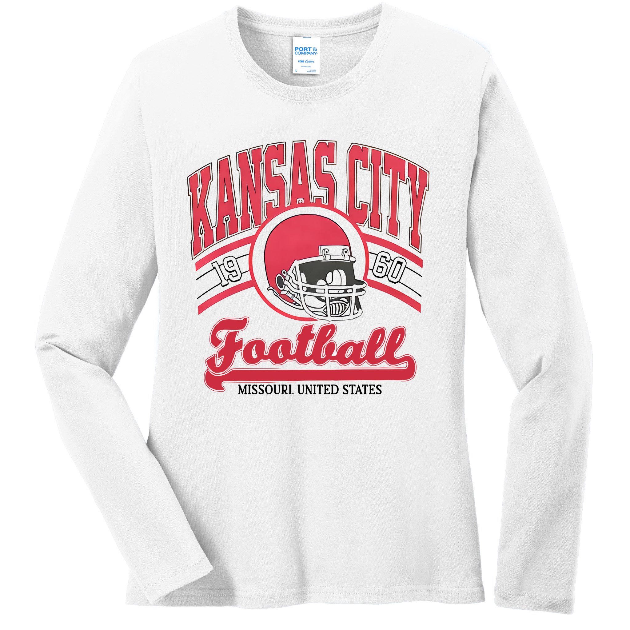 New Chiefs Football T-Shirt Men's Sizes XS-4XL Kansas City Football Game  Day Tee