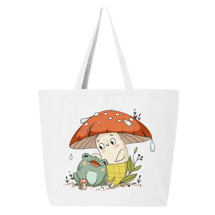 Kawaii Cute Frog Mushroom Cottagecore 25L Jumbo Tote