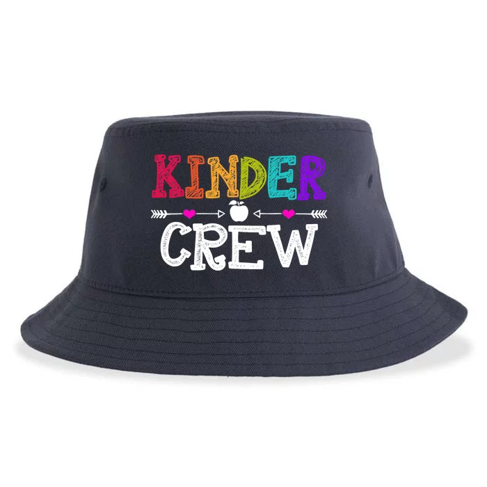 Kinder Crew Funny Kindergarten Teacher 1st Day Of School Sustainable Bucket Hat