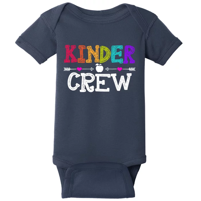 Kinder Crew Funny Kindergarten Teacher 1st Day Of School Baby Bodysuit