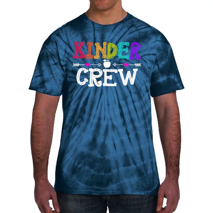 Kinder Crew Funny Kindergarten Teacher 1st Day Of School Tie-Dye T-Shirt