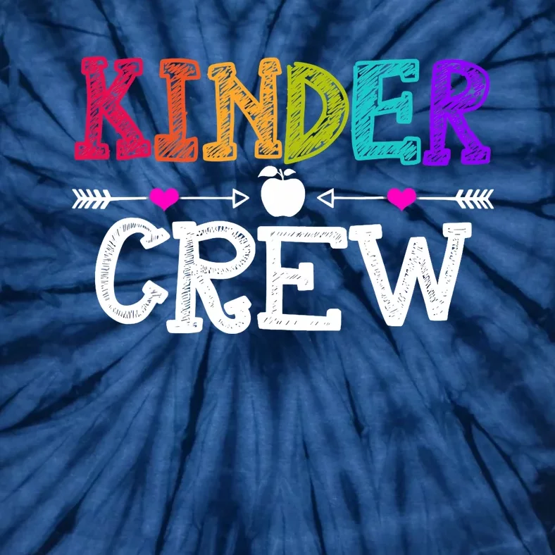 Kinder Crew Funny Kindergarten Teacher 1st Day Of School Tie-Dye T-Shirt