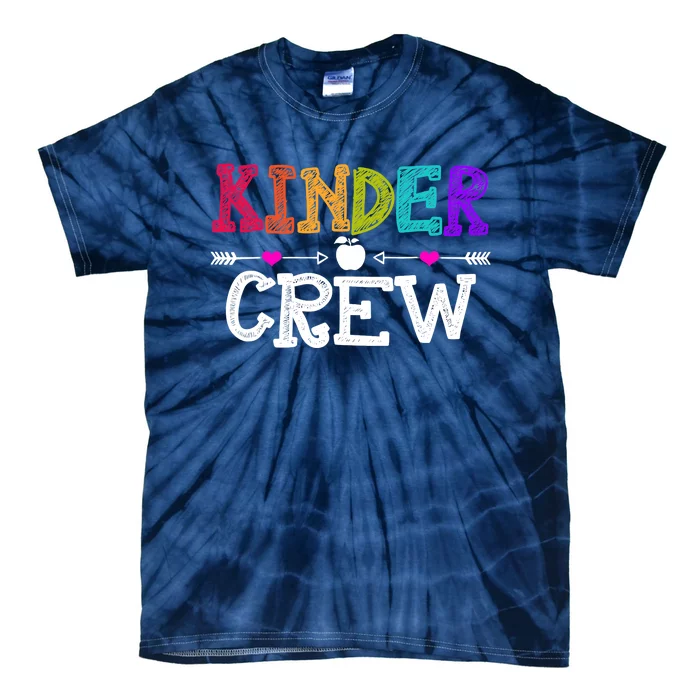 Kinder Crew Funny Kindergarten Teacher 1st Day Of School Tie-Dye T-Shirt