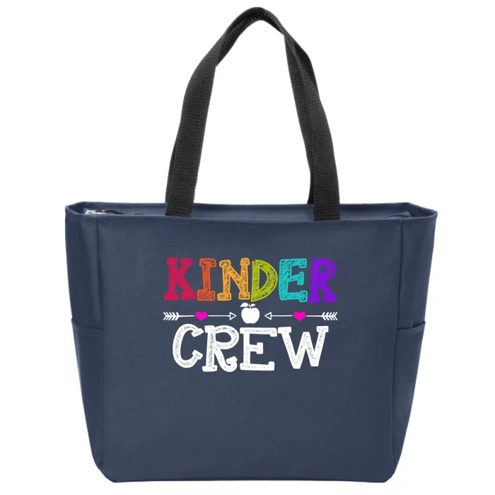 Kinder Crew Funny Kindergarten Teacher 1st Day Of School Zip Tote Bag