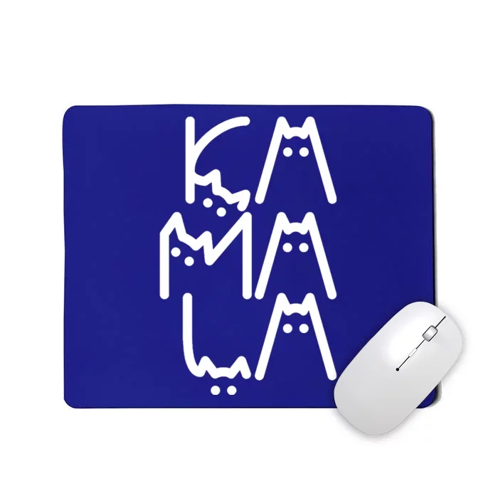 Kamala Cat Funny Text Harris Walz 2024 Mousepad