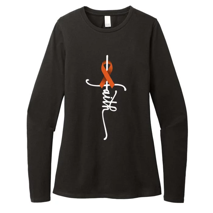 Kidney Cancer Faith Kidney Cancer Awareness March Support Womens CVC Long Sleeve Shirt