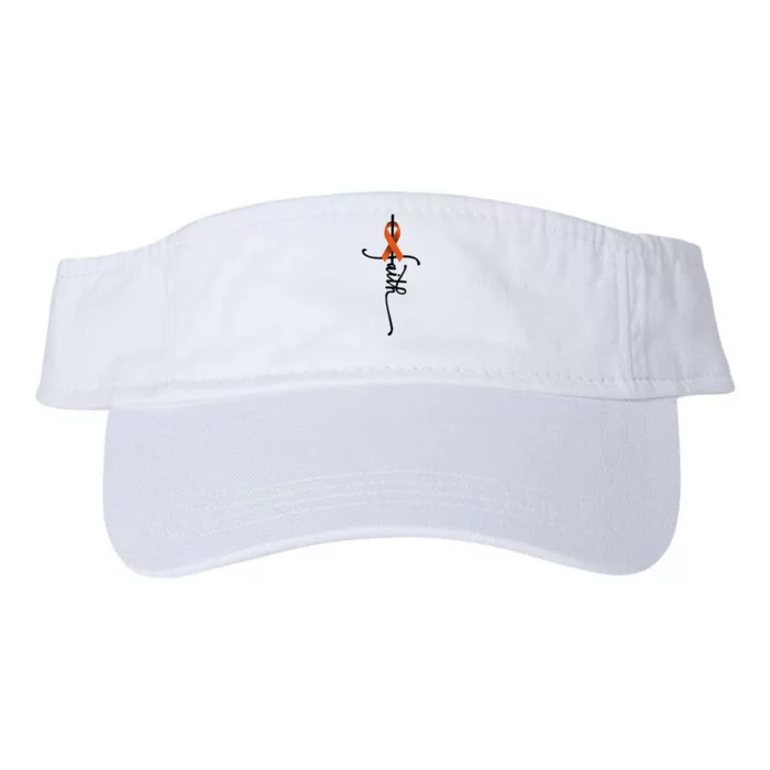 Kidney Cancer Faith Kidney Cancer Awareness Support Warrior Valucap Bio-Washed Visor