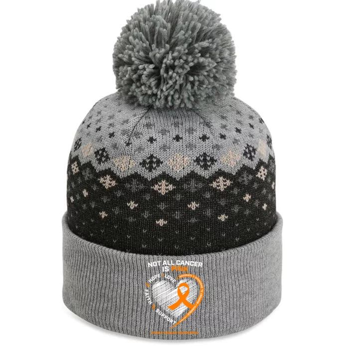 Kidney Cancer Fighter Warrior Survivor Awareness Cute Gift The Baniff Cuffed Pom Beanie