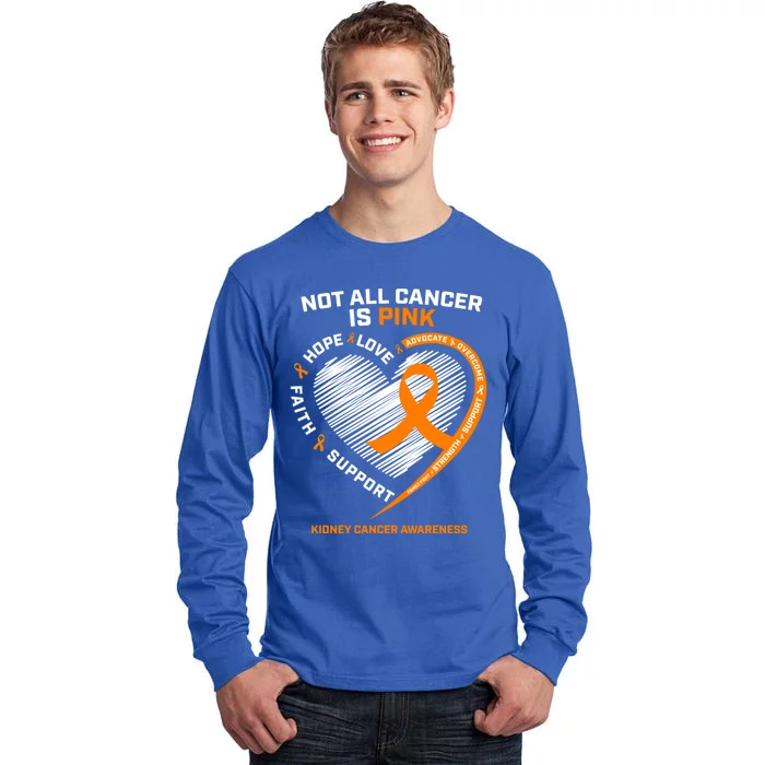 Kidney Cancer Fighter Warrior Survivor Awareness Cute Gift Tall Long Sleeve T-Shirt