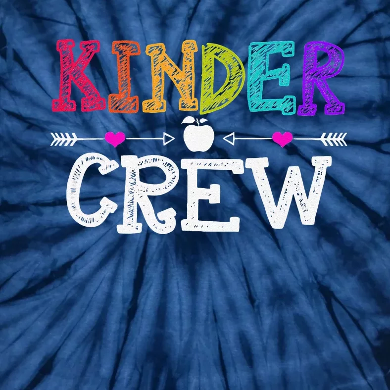 Kinder Crew Funny Kindergarten Teacher Last Day Of School Tie-Dye T-Shirt