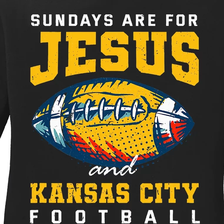 Kansas City Football Missouri Sundays A Game Day Ladies Long Sleeve Shirt