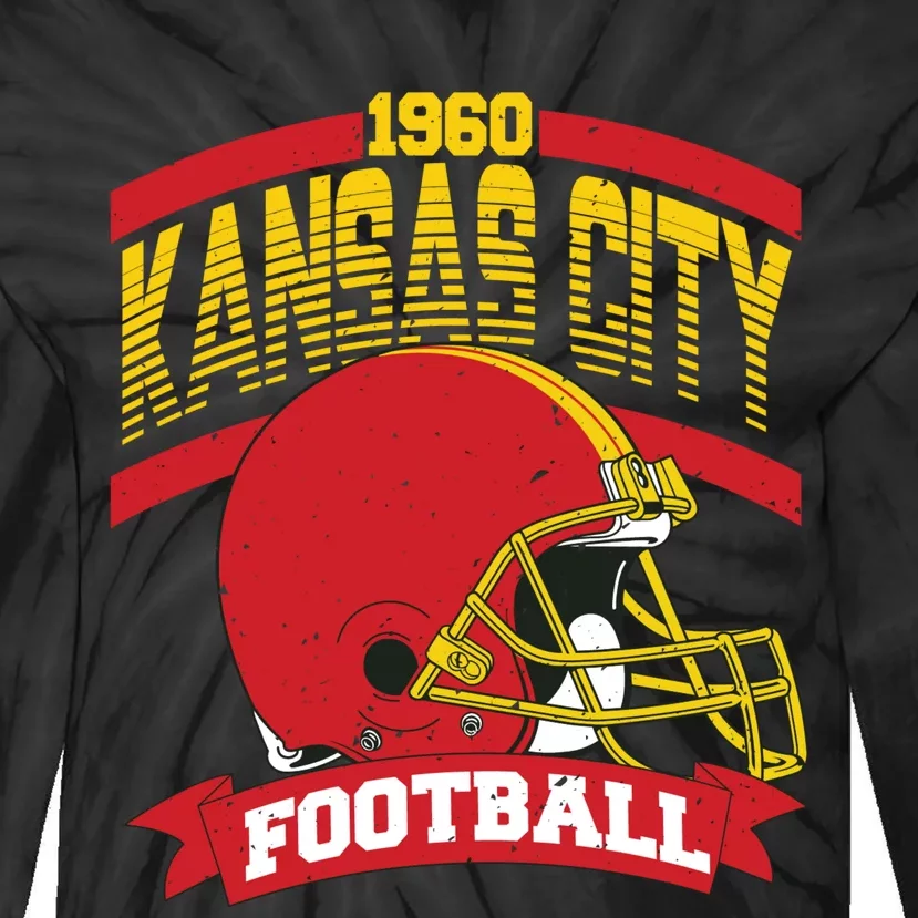 Kansas City Football Team Suppoter Tie-Dye Long Sleeve Shirt