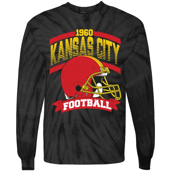 Kansas City Football Team Suppoter Tie-Dye Long Sleeve Shirt