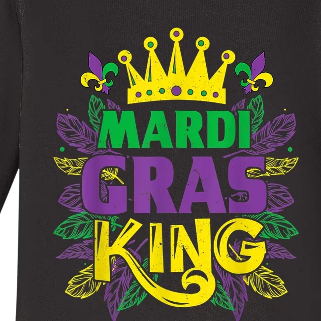 King Costumes Funny Mardi Gras Carnival Baby Long Sleeve Bodysuit