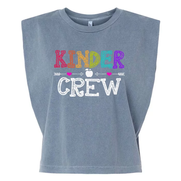 Kinder Crew Funny Kindergarten Teacher 1st Day Of School Garment-Dyed Women's Muscle Tee