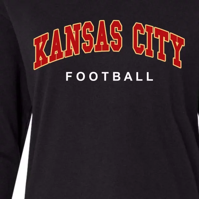 Kansas City Football Womens Cotton Relaxed Long Sleeve T-Shirt