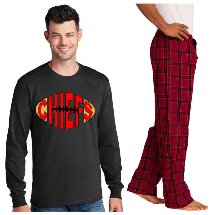 Kansas City Football Logo Fan KC Long Sleeve Pajama Set