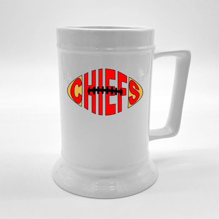 Kansas City Football Logo Fan KC Front & Back Beer Stein