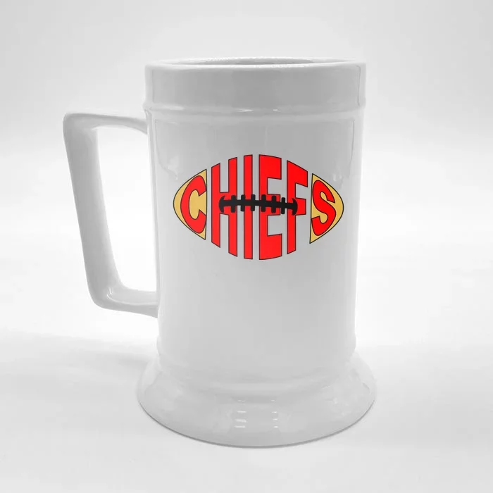 Kansas City Football Logo Fan KC Front & Back Beer Stein